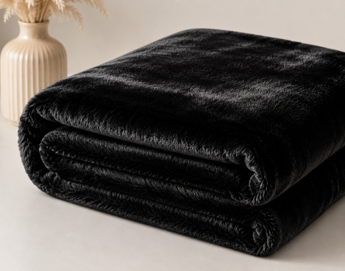 Black Polar Fleece Pet Blanket - Image 2