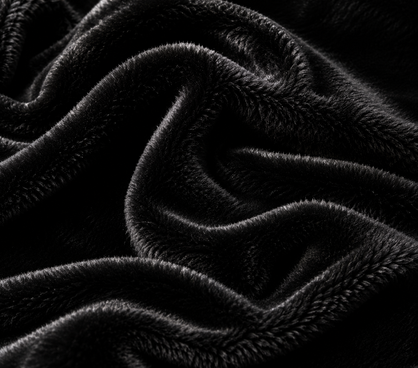 Black Polar Fleece Pet Blanket