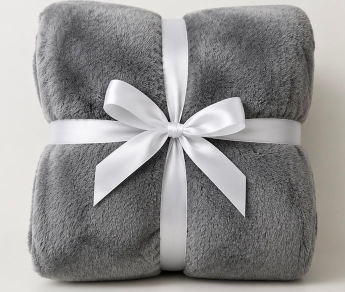 Grey Polar Fleece Pet Blanket - Image 3